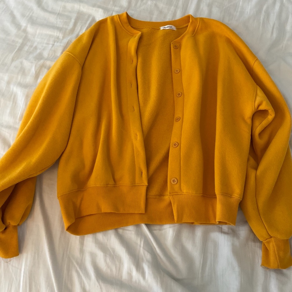 Chunky Oversized Yellow Cardigan